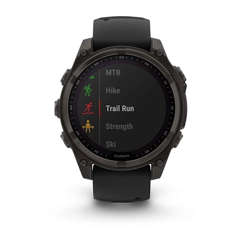 Fenix 8 – Solar Sapphire Carbon Gray DLC Titanium With Black/Pebble Gray Silicone 47 mm — фото 7