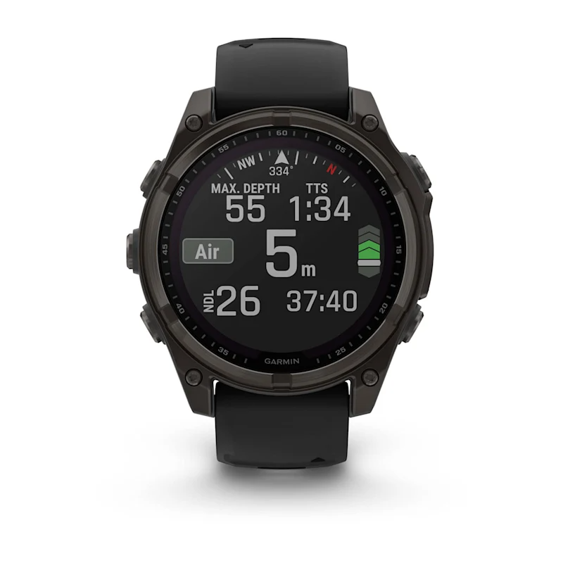 Fenix 8 – Solar Sapphire Carbon Gray DLC Titanium With Black/Pebble Gray Silicone 47 mm — фото 8