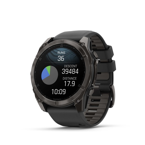 Fenix 8 – AMOLED Sapphire Carbon Gray DLC Titanium with Black/Pebble Gray Silicone 51 mm — фото 7