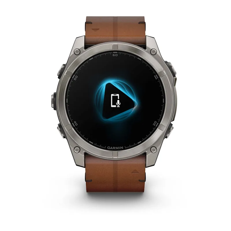 Fenix 8 – AMOLED Sapphire Bare Titanium Black With A Chestnut Leather Band Plus A Graphite Silicone Band 51 mm — фото 3