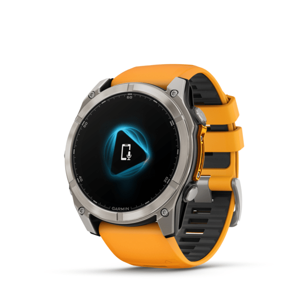 Fenix 8 – AMOLED Sapphire Titanium With A Spark Orange/Graphite Silicone Band 51mm — фото 2