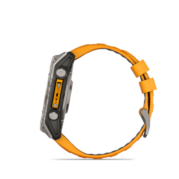 Fenix 8 – AMOLED Sapphire Titanium With A Spark Orange/Graphite Silicone Band 51mm — фото 3