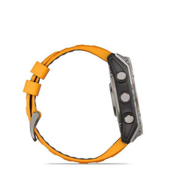 Fenix 8 – AMOLED Sapphire Titanium With A Spark Orange/Graphite Silicone Band 51mm — фото 5