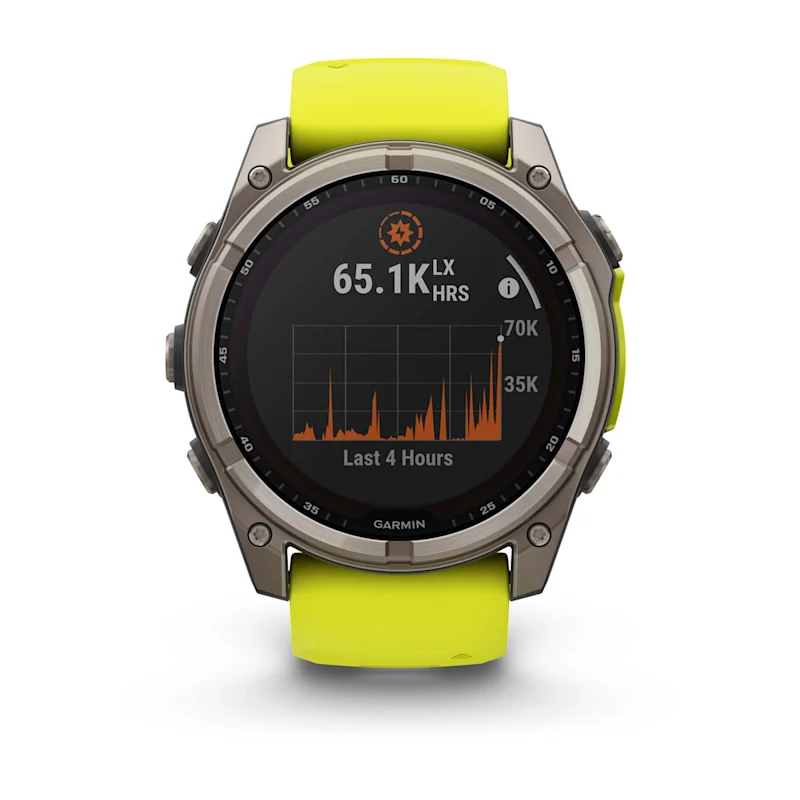 Fenix 8 – Solar Sapphire Titanium With An Amp Yellow/Graphite Silicone Band 51 mm — фото 3