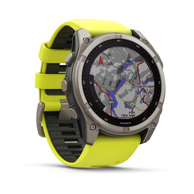 Fenix 8 – Solar Sapphire Titanium With An Amp Yellow/Graphite Silicone Band 51 mm — фото 4