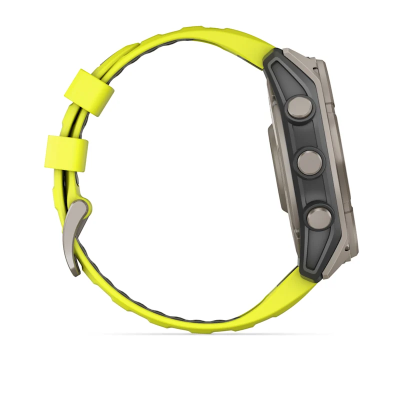 Fenix 8 – Solar Sapphire Titanium With An Amp Yellow/Graphite Silicone Band 51 mm — фото 6