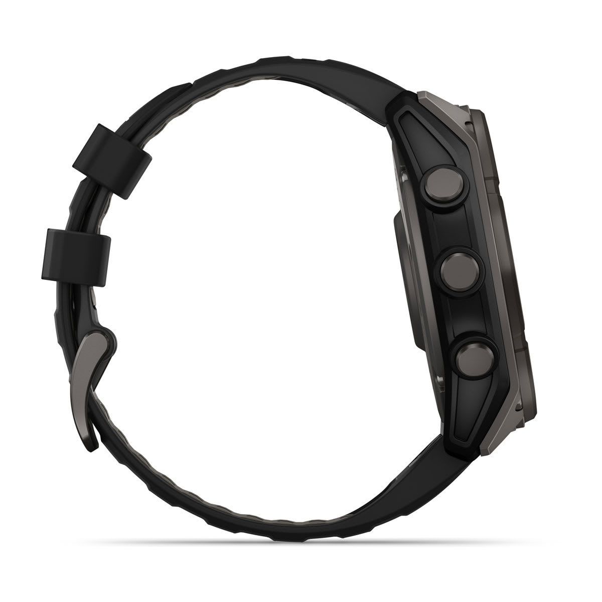 Fenix 8 –  Solar Sapphire Titanium Carbon Gray DLC Titanium with Black/Pebble Gray Silicone 51 mm — фото 4