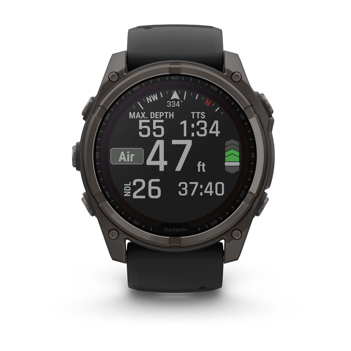Fenix 8 –  Solar Sapphire Titanium Carbon Gray DLC Titanium with Black/Pebble Gray Silicone 51 mm — фото 7