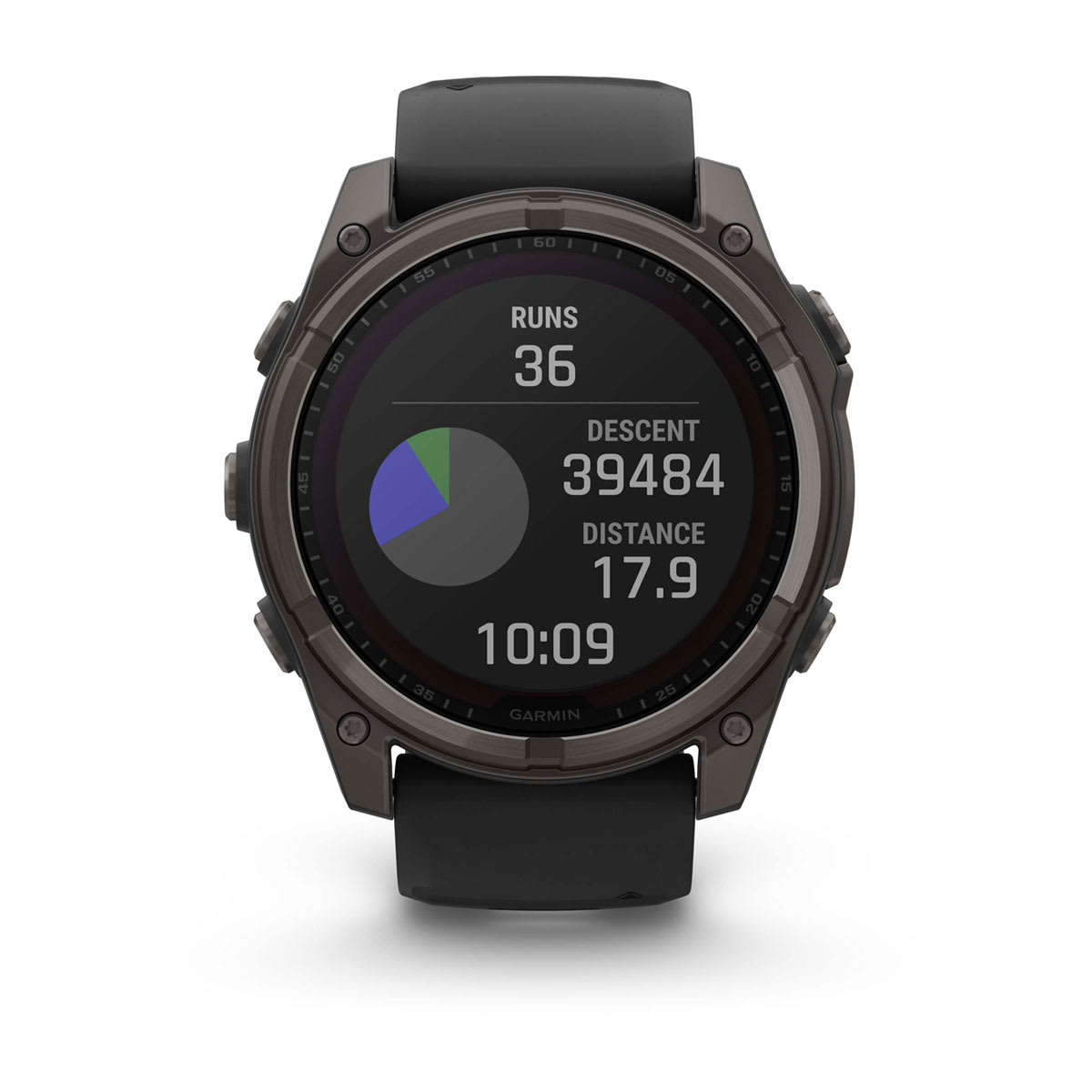 Fenix 8 –  Solar Sapphire Titanium Carbon Gray DLC Titanium with Black/Pebble Gray Silicone 51 mm — фото 8