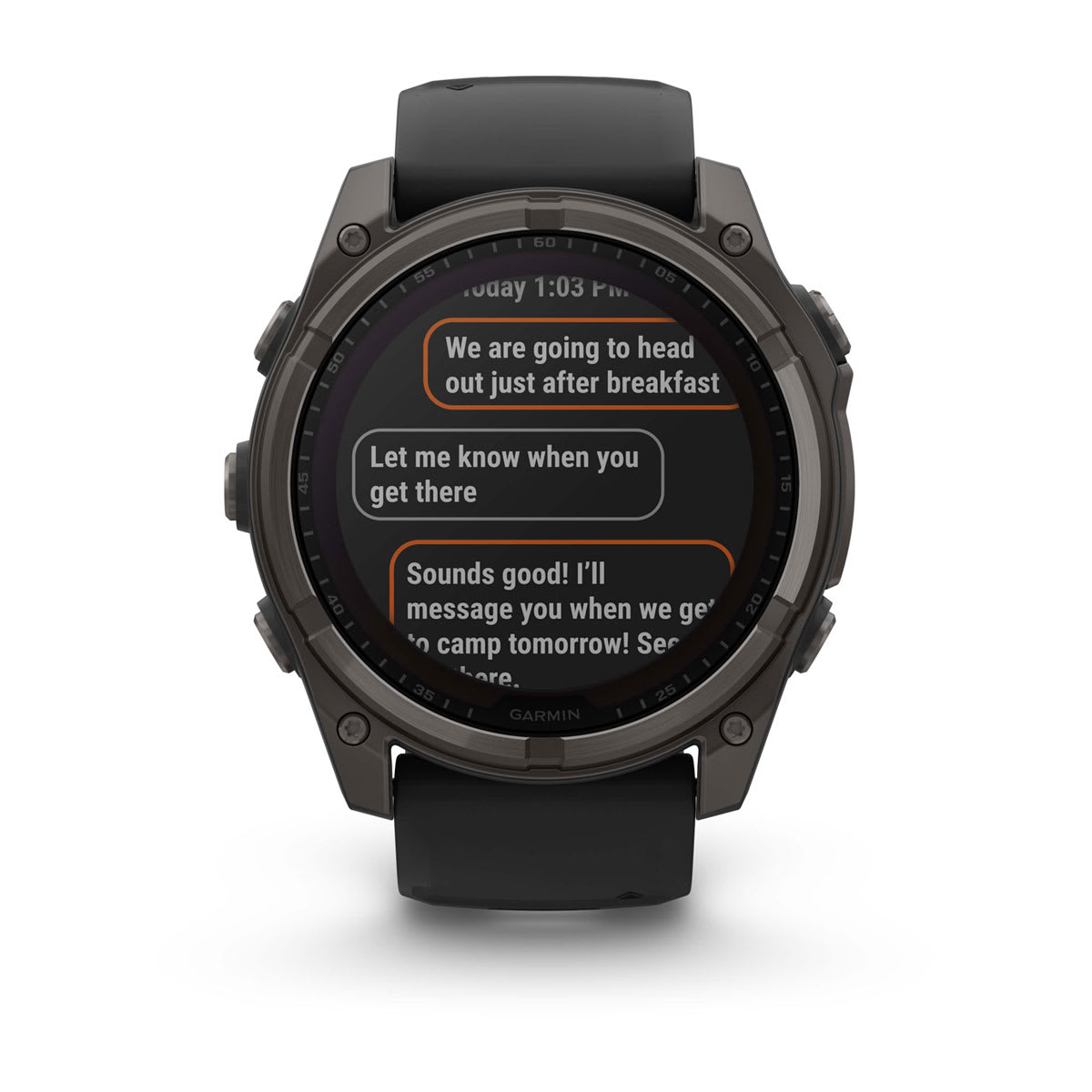 Fenix 8 –  Solar Sapphire Titanium Carbon Gray DLC Titanium with Black/Pebble Gray Silicone 51 mm — фото 9