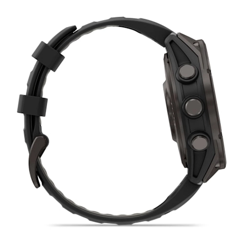 Fenix 8 Pro – 51 mm, AMOLED Sapphire, Carbon grey DLC titanium with Black/pebble grey silicone band — фото 4