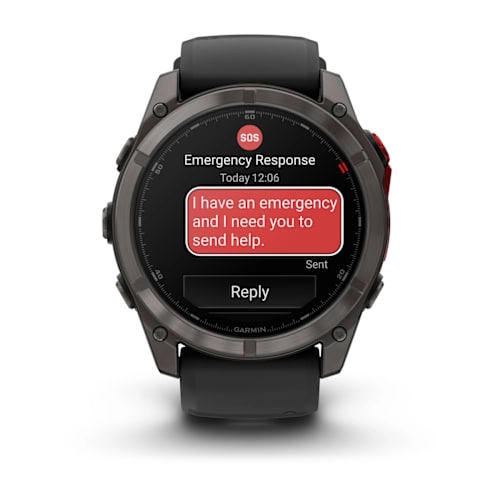 Fenix 8 Pro – 51 mm, MicroLED Sapphire, Carbon grey DLC titanium with Black/pebble grey silicone band — фото 3