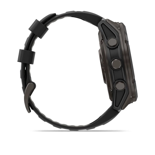 Fenix 8 Pro – 51 mm, MicroLED Sapphire, Carbon grey DLC titanium with Black/pebble grey silicone band — фото 4