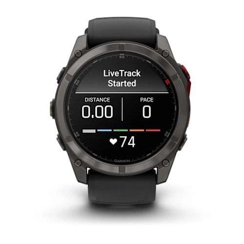 Fenix 8 Pro – 51 mm, MicroLED Sapphire, Carbon grey DLC titanium with Black/pebble grey silicone band — фото 6