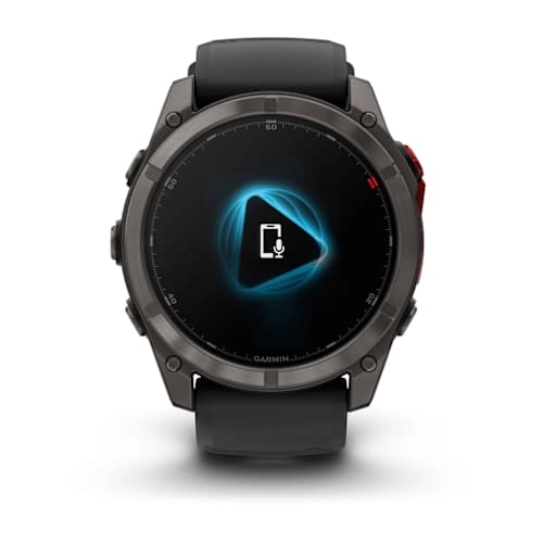 Fenix 8 Pro – 51 mm, MicroLED Sapphire, Carbon grey DLC titanium with Black/pebble grey silicone band — фото 7
