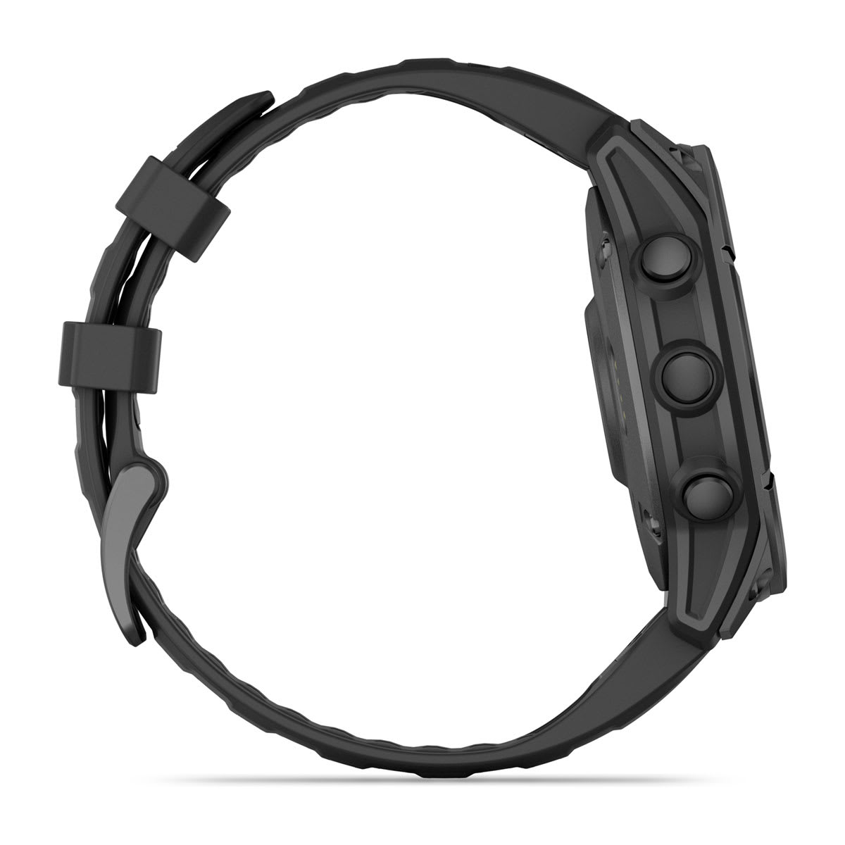Fenix E – 47 mm, AMOLED Slate Gray Steel with Black Silicone Band — фото 4