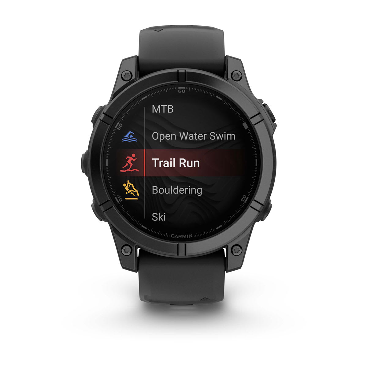 Fenix E – 47 mm, AMOLED Slate Gray Steel with Black Silicone Band — фото 5