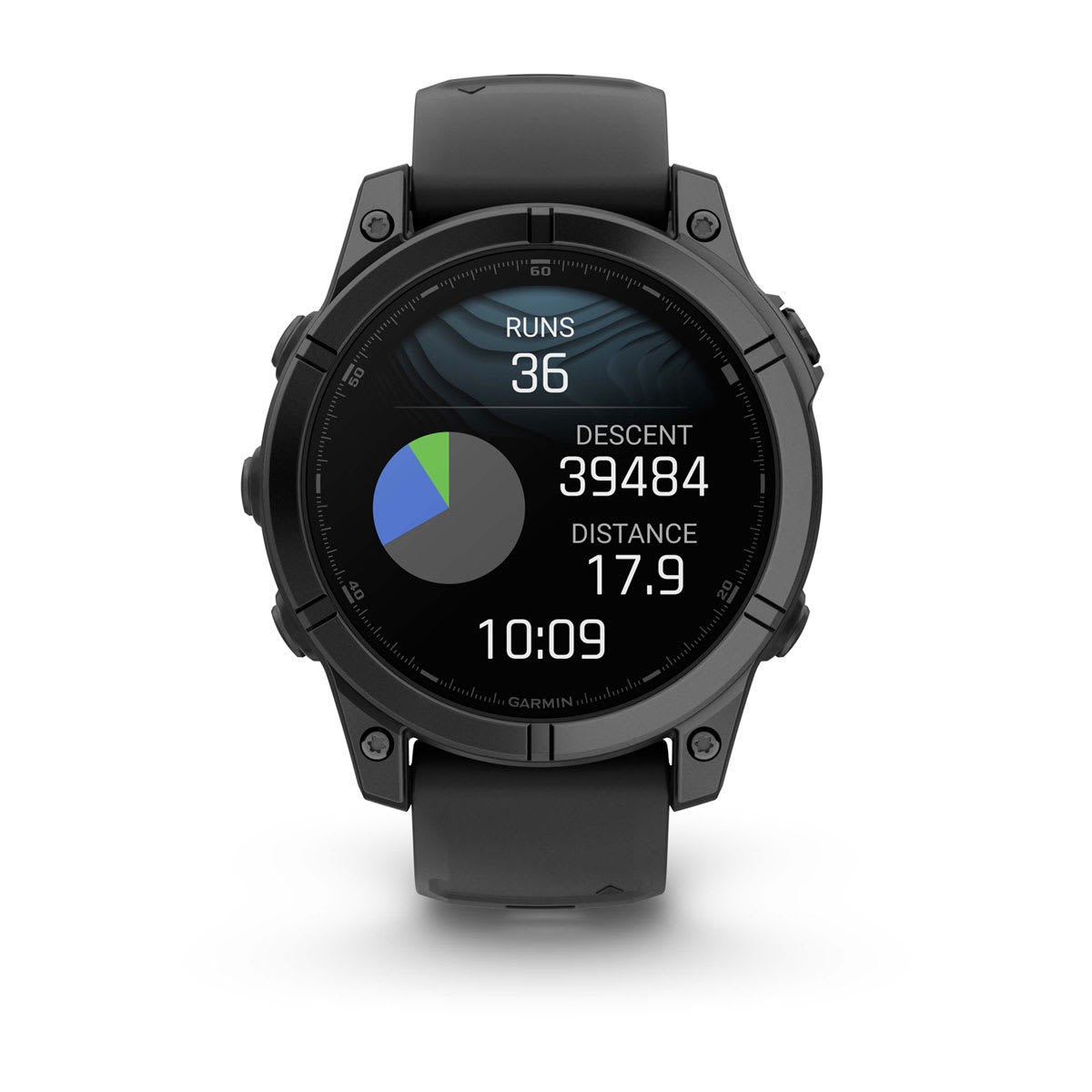 Fenix E – 47 mm, AMOLED Slate Gray Steel with Black Silicone Band — фото 6