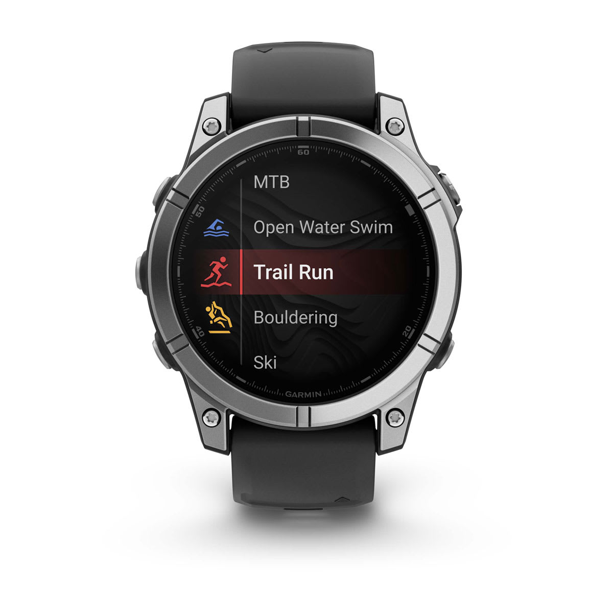 Fenix E – 47 mm, AMOLED Stainless Steel with Black Silicone Band — фото 5