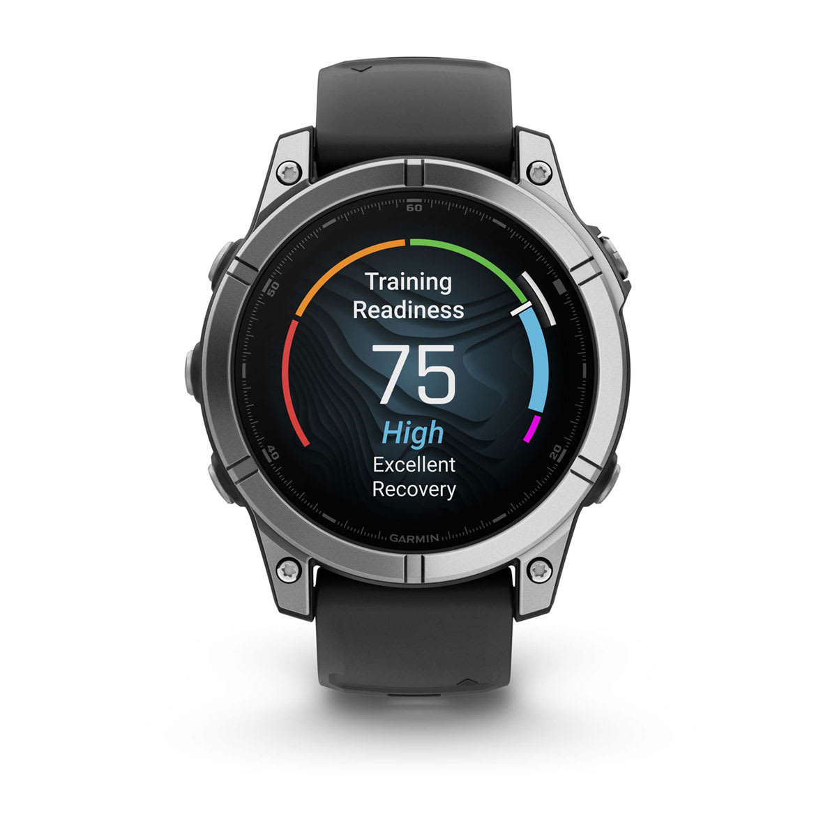 Fenix E – 47 mm, AMOLED Stainless Steel with Black Silicone Band — фото 7