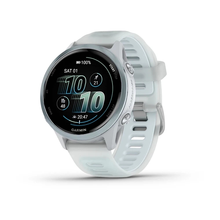 Forerunner 570 - 42mm Cloud Blue Aluminium with Translucent Whitestone/Cloud Blue Band