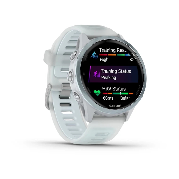 Forerunner 570 - 42mm Cloud Blue Aluminium with Translucent Whitestone/Cloud Blue Band — фото 2