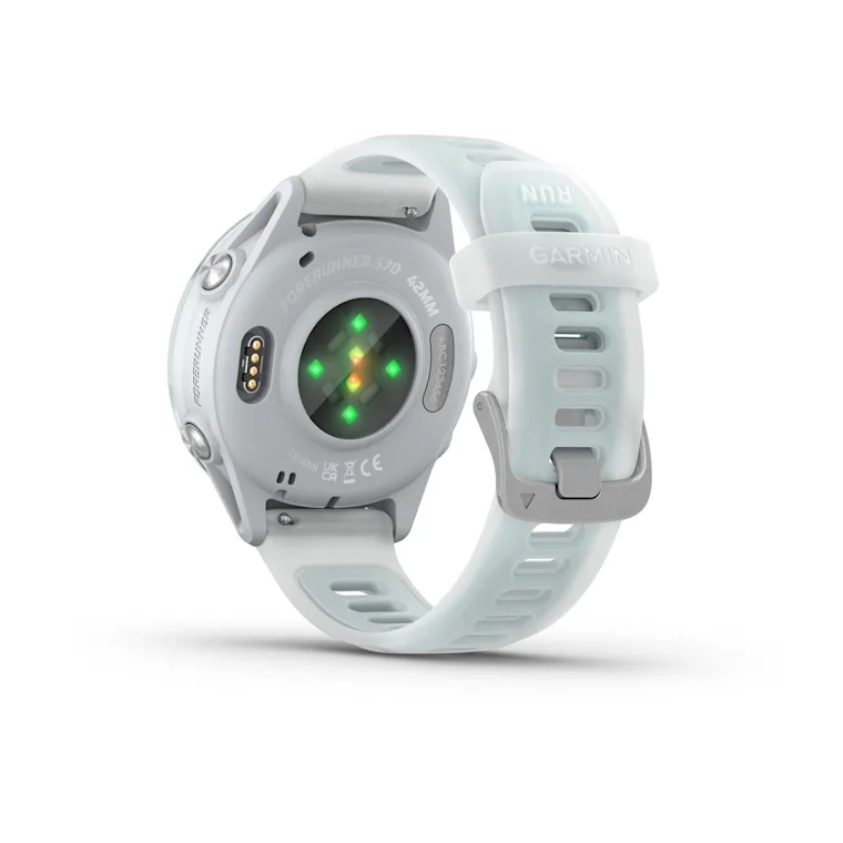 Forerunner 570 - 42mm Cloud Blue Aluminium with Translucent Whitestone/Cloud Blue Band — фото 6