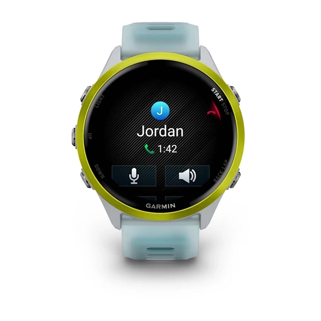 Forerunner 570 - 47mm Amp Yellow Aluminium with Translucent Whitestone/Turquoise Band — фото 3