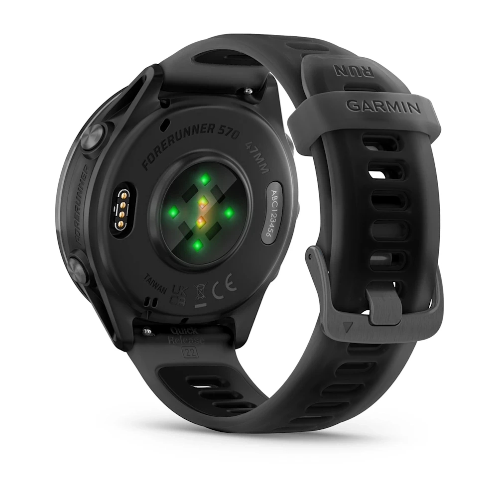 Forerunner 570 - 47mm Slate Grey Aluminium with Translucent Black/Black Band — фото 5
