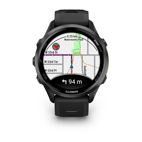 Forerunner 970 Carbon Grey DLC Titanium with Black Case and Black/Translucent Whitestone Band — фото 4