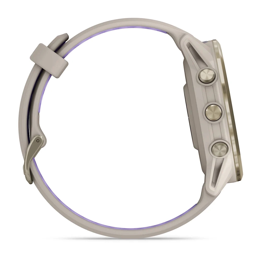 Forerunner 970 Soft Gold Titanium with French Grey Case and French Grey/Translucent Indigo Band — фото 4