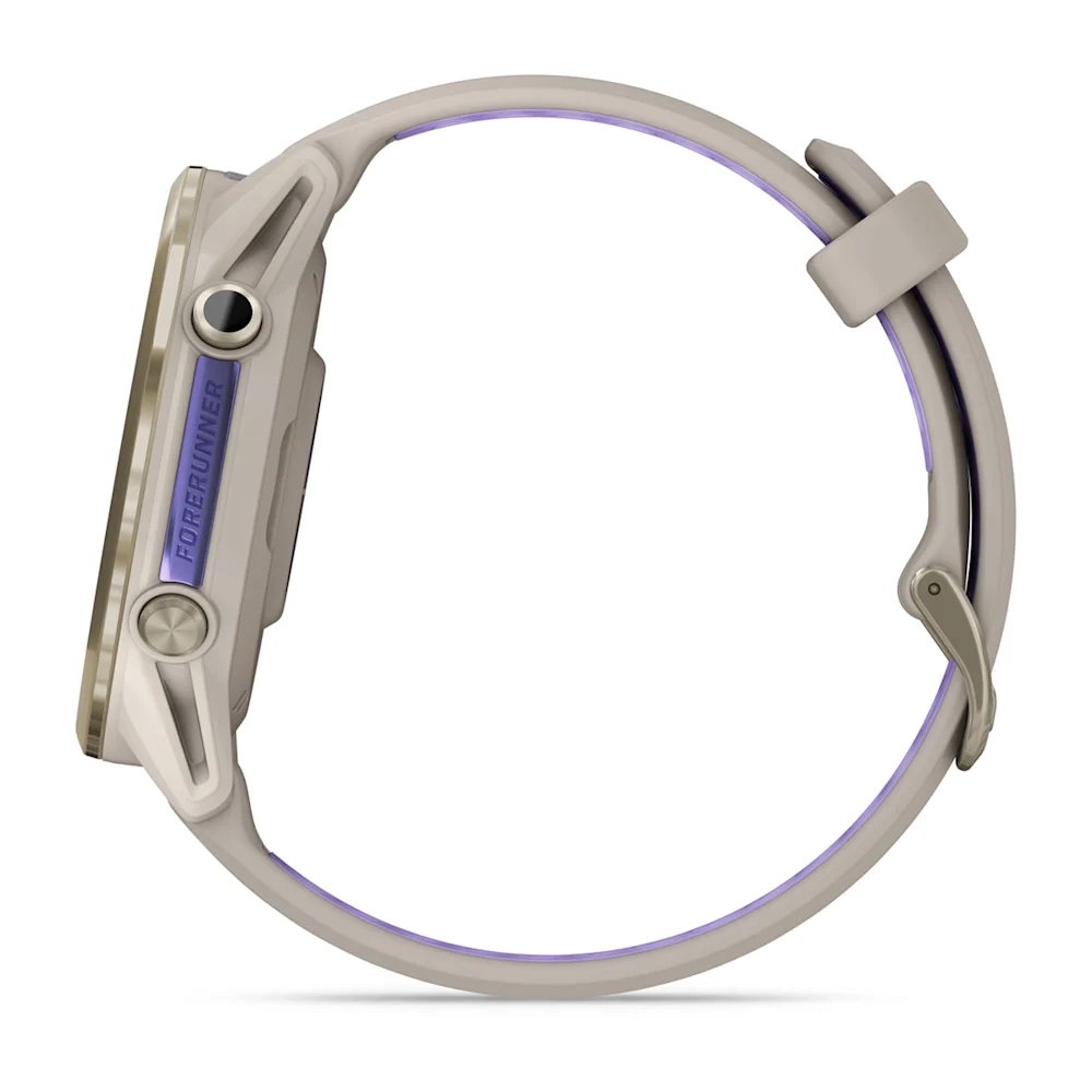 Forerunner 970 Soft Gold Titanium with French Grey Case and French Grey/Translucent Indigo Band — фото 7