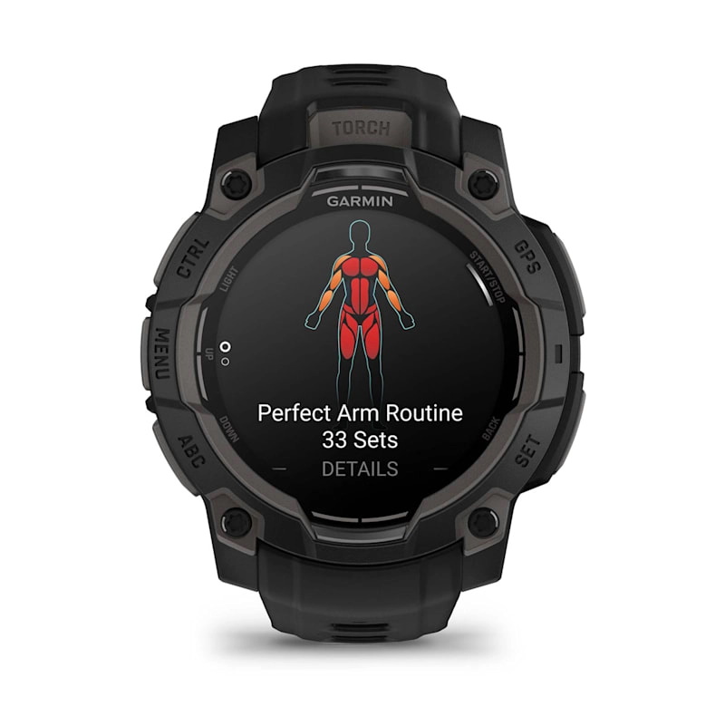 Instinct 3 – 45 mm, AMOLED Black with black band — фото 3