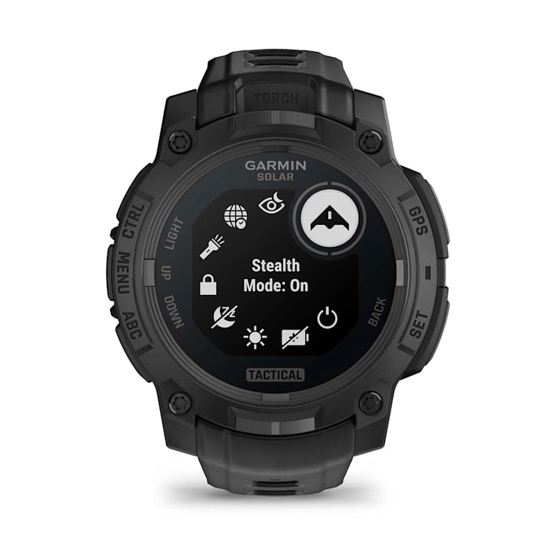 Instinct 3 – 45 mm, Solar, Tactical Edition Black with Black Band — фото 3