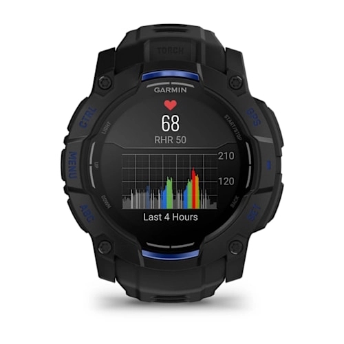 Instinct 3 – 50 mm, AMOLED Black with Black/Bolt Blue Band — фото 6