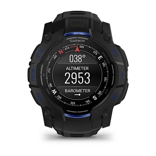Instinct 3 – 50 mm, AMOLED Black with Black/Bolt Blue Band — фото 7