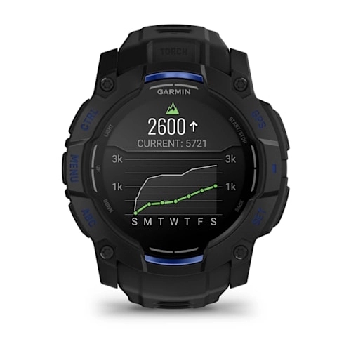 Instinct 3 – 50 mm, AMOLED Black with Black/Bolt Blue Band — фото 9