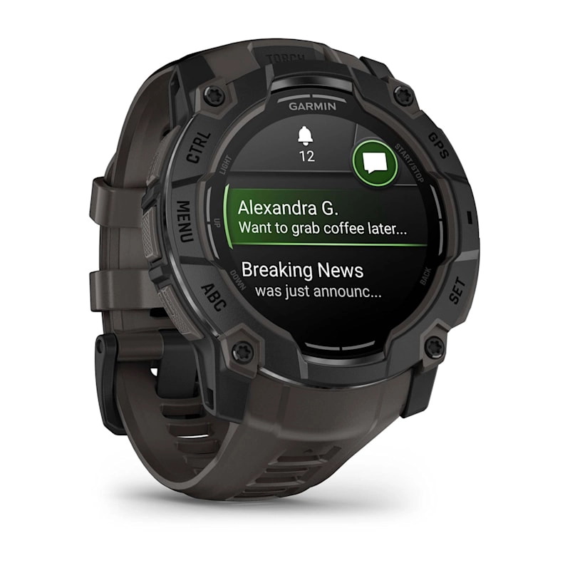 Instinct 3 – 50 mm, AMOLED Black with Charcoal Band — фото 2