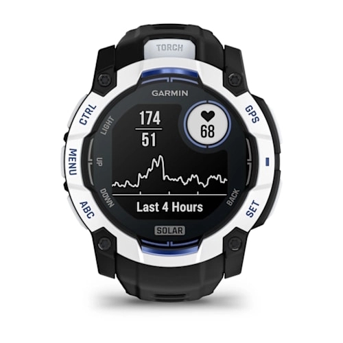 Instinct 3 – 50 mm, Solar Whitestone with Black/Bolt Blue Band — фото 7