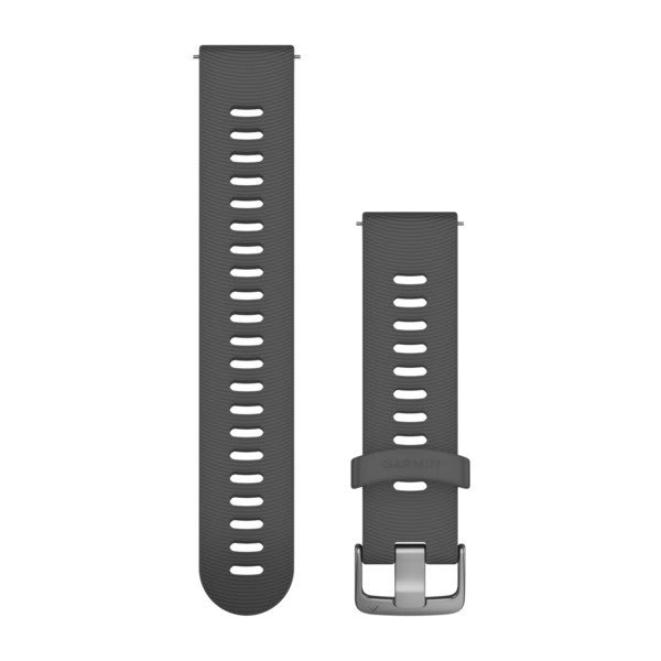 Quick Release Bands (20 mm) Slate Silicone Band with Stainless Steel Hardware