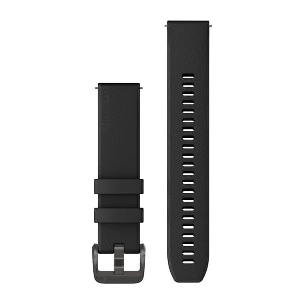 Quick Release Bands (20 mm) Black with Gunmetal Hardware