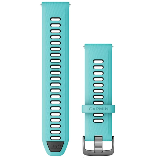 Quick Release Bands (22 mm) Aqua/Black with Slate Hardware