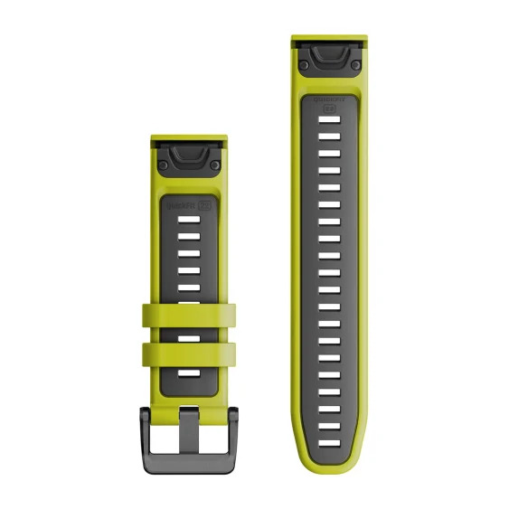 QuickFit 22 ELECTRIC LIME/GRAPHITE SILICONE BAND — фото 2