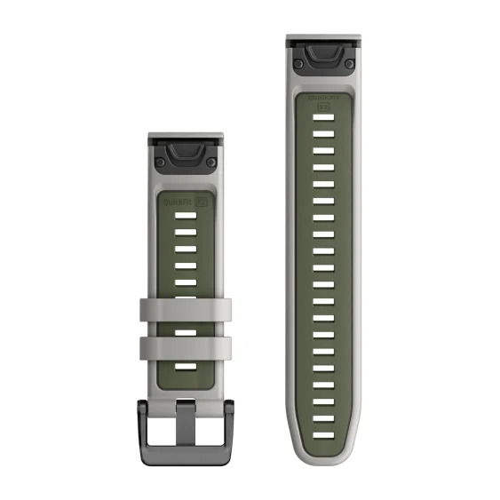 QuickFit 22 Watch Bands Fog Grey/Moss Silicone — фото 2