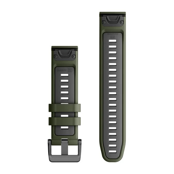 QuickFit 22 Watch Bands Moss/Graphite Silicone — фото 2