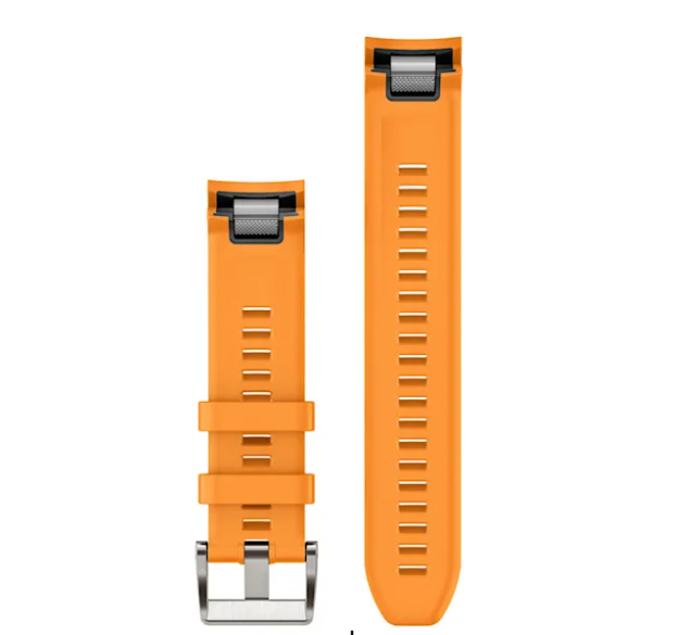QuickFit 22 Watch Straps Spark Orange Silicone Strap — фото 2