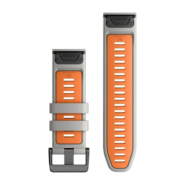 QuickFit 26 Watch Bands Fog Grey/Ember Orange Silicone — фото 2