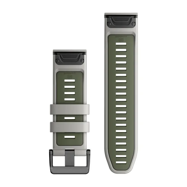 QuickFit 26 Watch Bands Fog Grey/Moss Silicone — фото 2