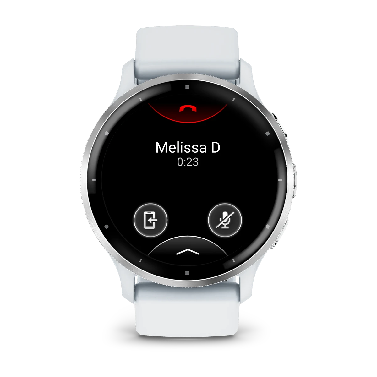 Venu 3 Silver Stainless Steel Bezel with Whitestone Case and Silicone Band — фото 4