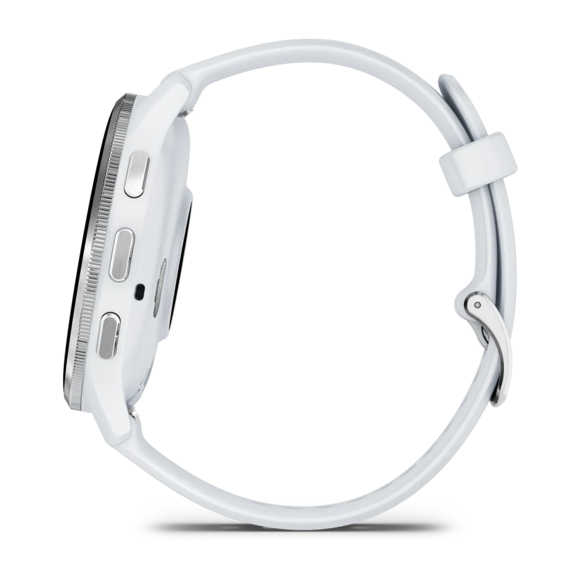 Venu 3 Silver Stainless Steel Bezel with Whitestone Case and Silicone Band — фото 5
